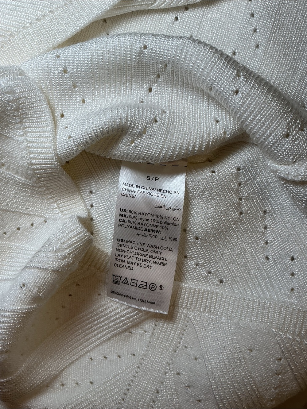 Ivory V-Neck Knit Sweater Top - Picture 6 of 6